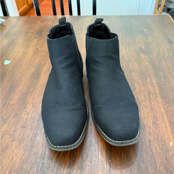 Perry Ellis Black Square Toe Boots Size 12 Men’s - Picture 3 of 8